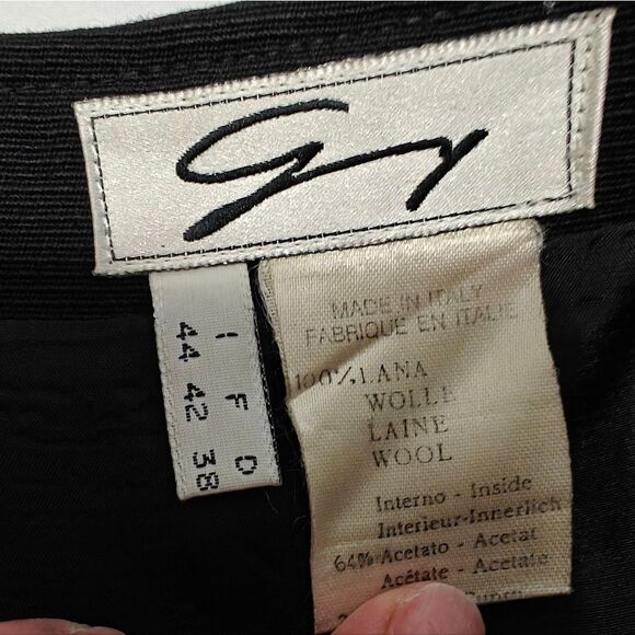 Genny Italy Wool Black Pencil Skirt with Elegant Hem for Cocktail Sz 6 - Picture 9 of 9